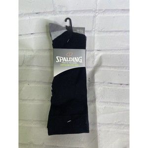 Spalding Athletic Compression Mid Calf Crew Socks 2 Pairs Womens Shoe Size 4-10